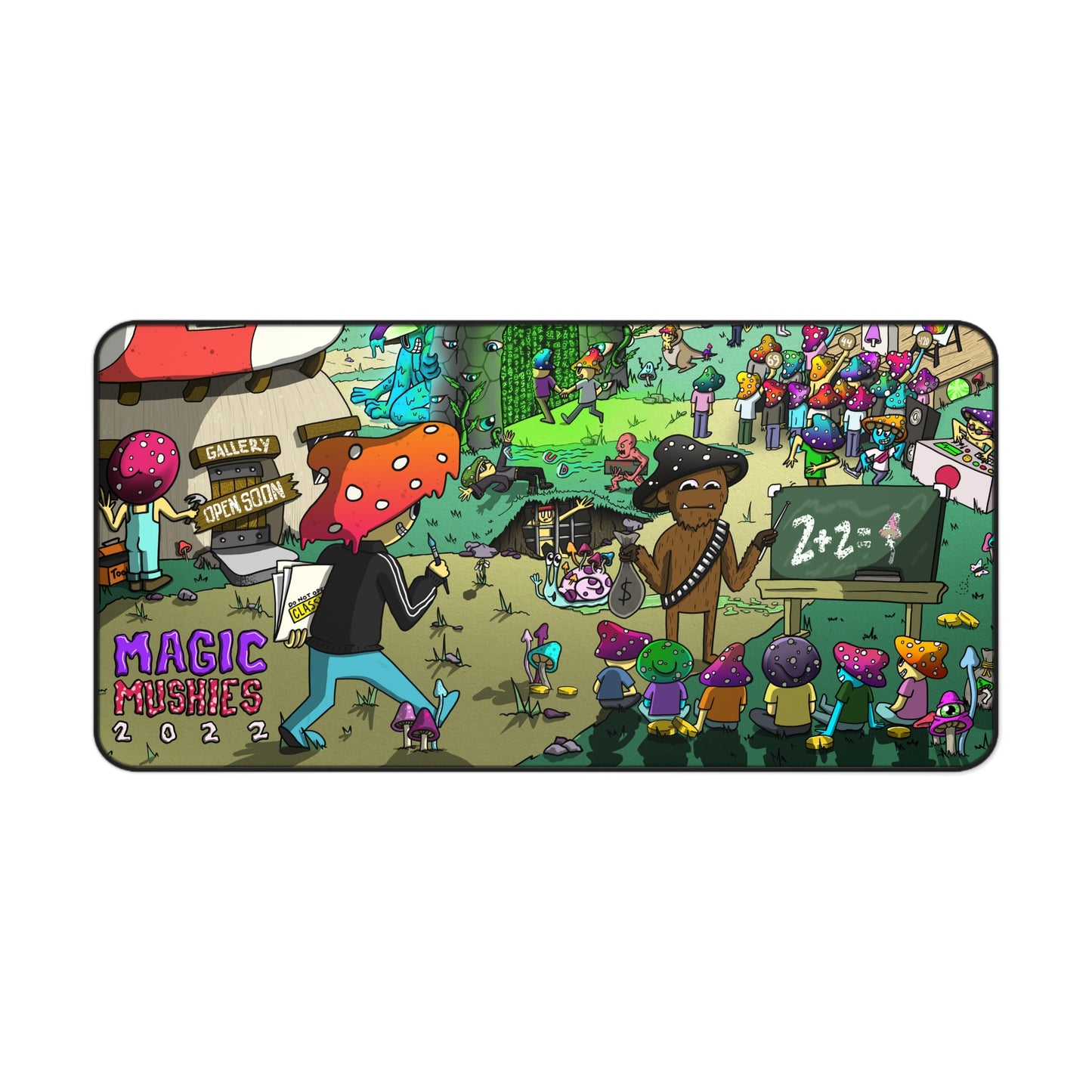 Nostalgic Magic Mushies Desk Mat (32" × 16")