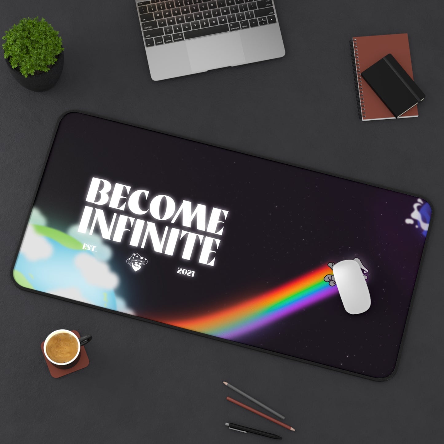 Become Infinite Desk Mat (32" × 16")